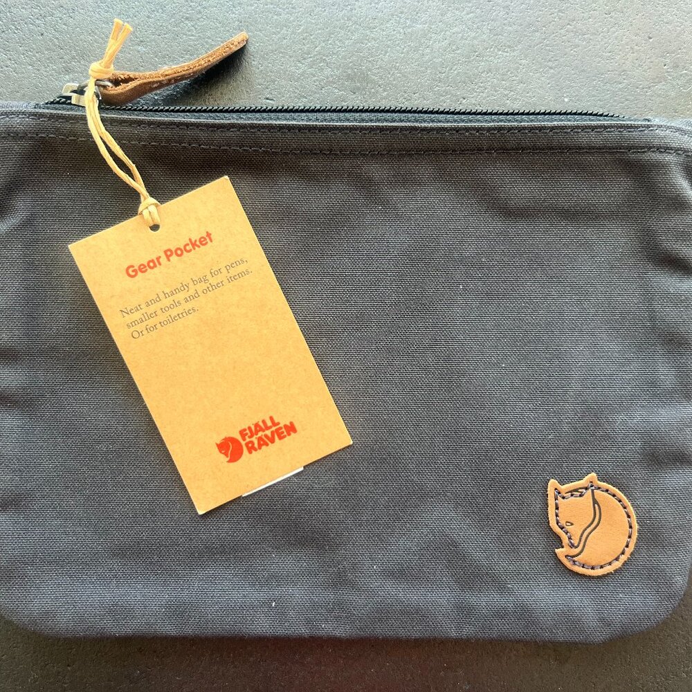 Fjällräven Gear Pocket | Dark Grey | New With Tags | G-1000 | Travel Organizer